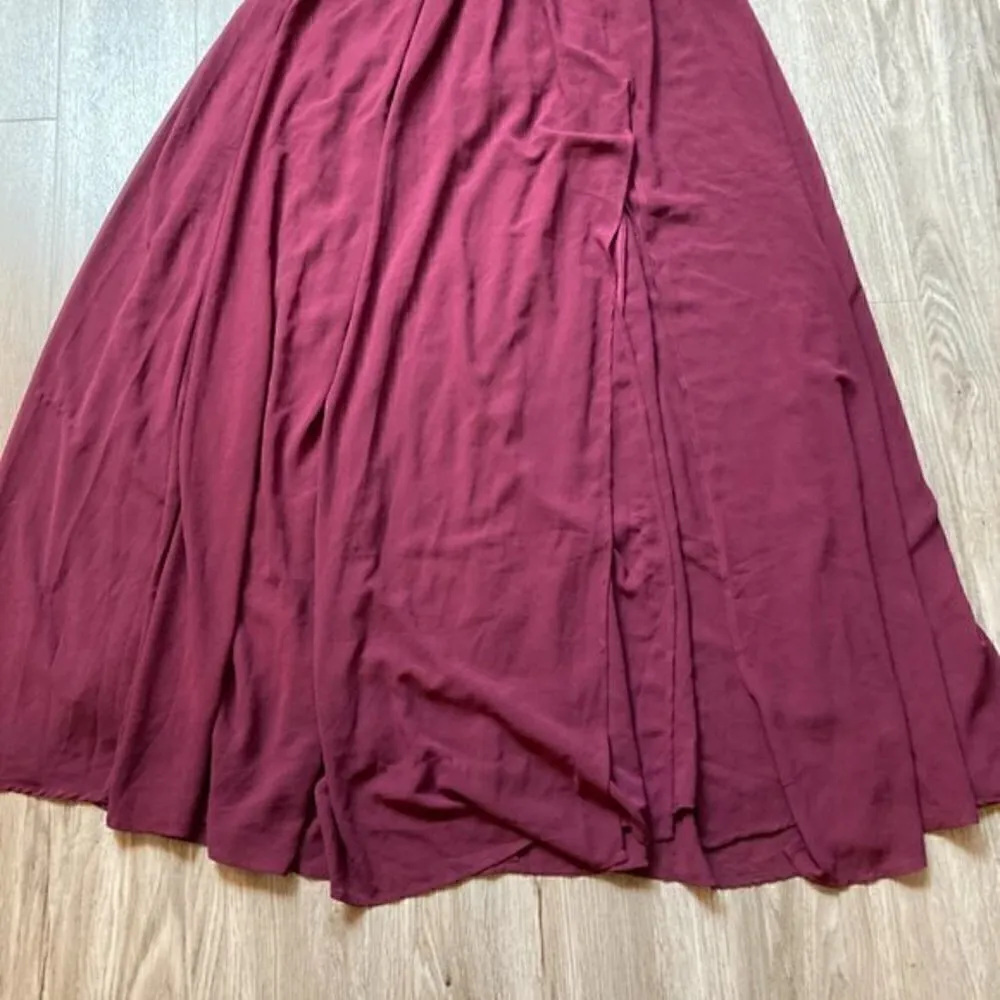 Lulu's Heavenly Hues Burgundy Maxi Dress Size S - Image 7