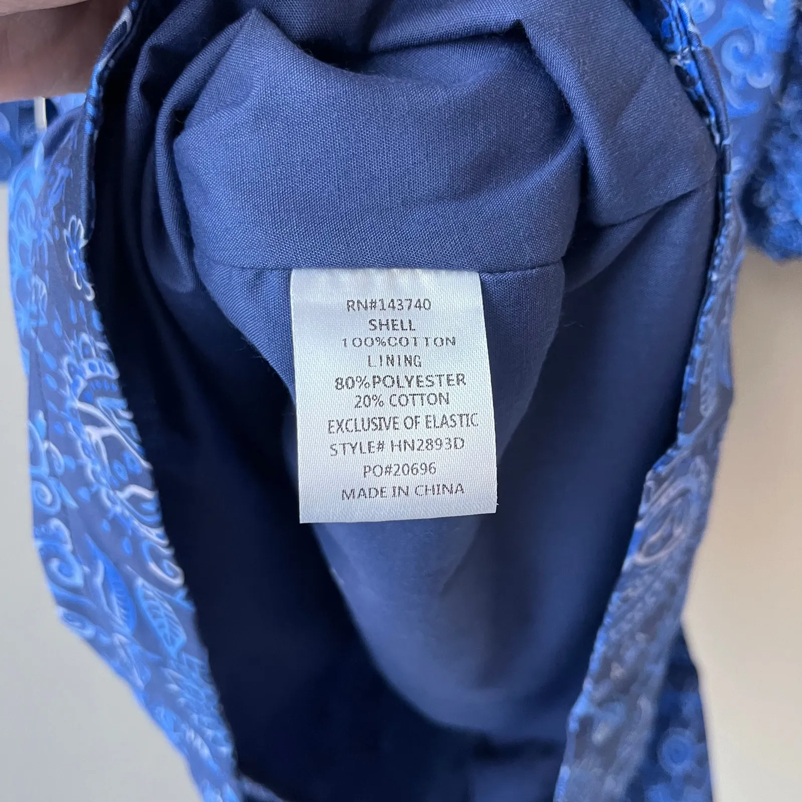 NEW Tuckernuck‎ Hyacinth House Dress Blue Paisley Puff Sleeve Mini Dress XXL - Image 10