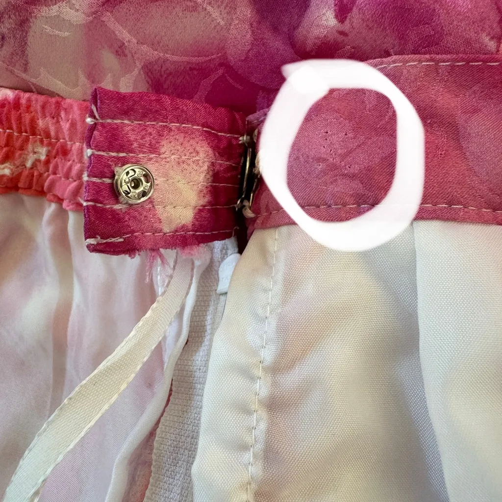 Vintage ‘90s Anne Crimmins for Umi Collections 100% Silk Floral Print Skirt Suit Pink Size 8 - Image 10