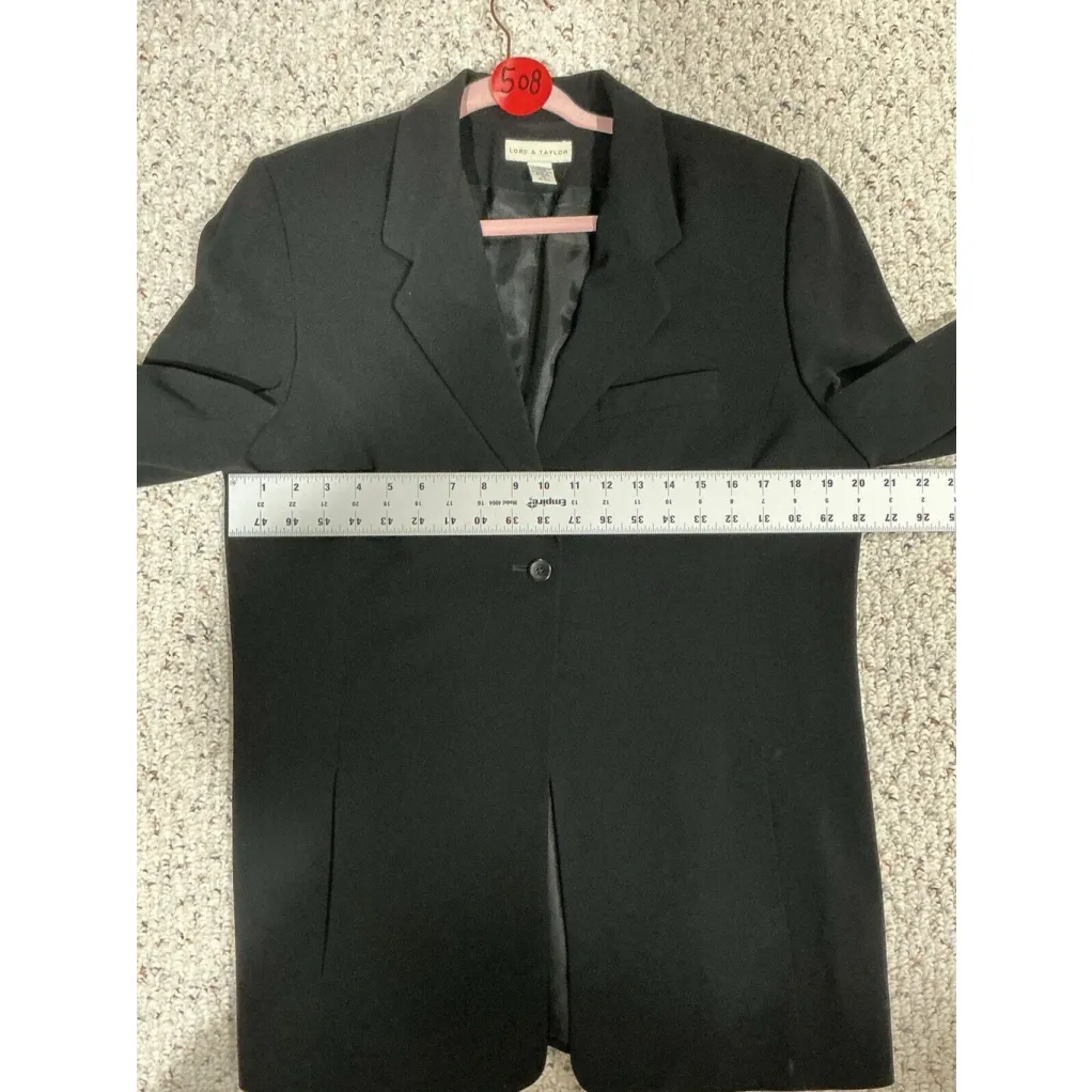 Woman’s Lord And Taylor Black Blazer Jacket Lined Size 16 - Image 6