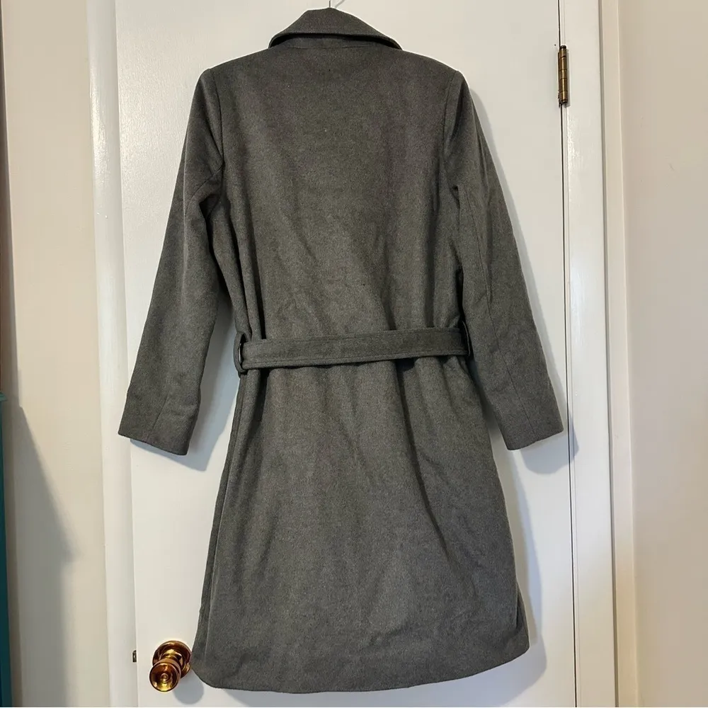Everlane Wool Cashmere Trench Coat NEW Womens Large Gray - Image 6