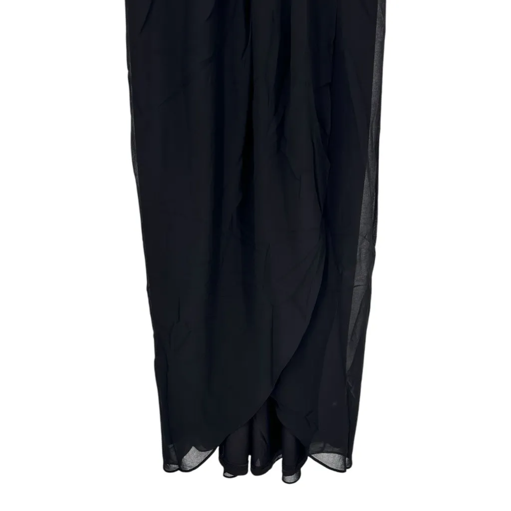 City Chic Black Bronze Sequin Demi Maxi Dress size XS/14 Elbow Flutter Sleeves - Image 7