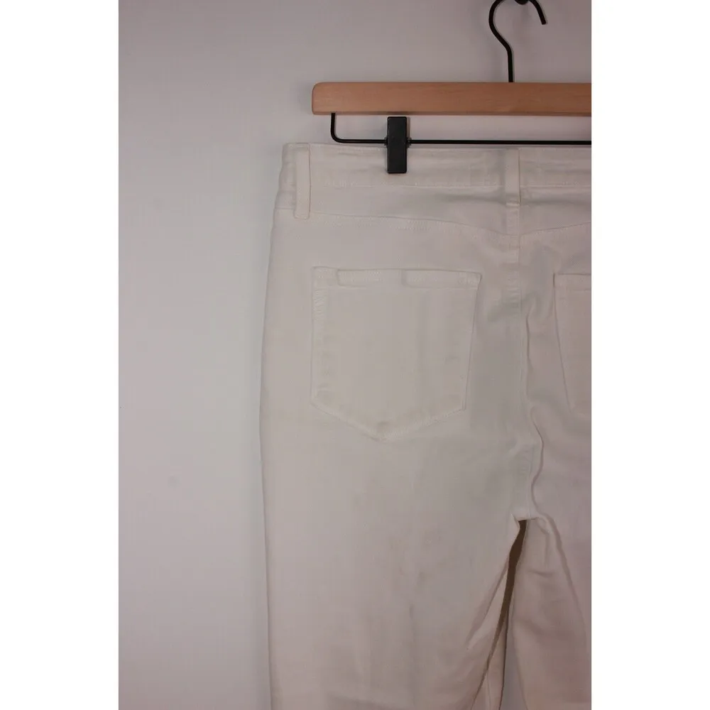 Paige Womens Jeans White Margot Skinny Denim High Rise Ankle Light Wash Size 31 - Image 11