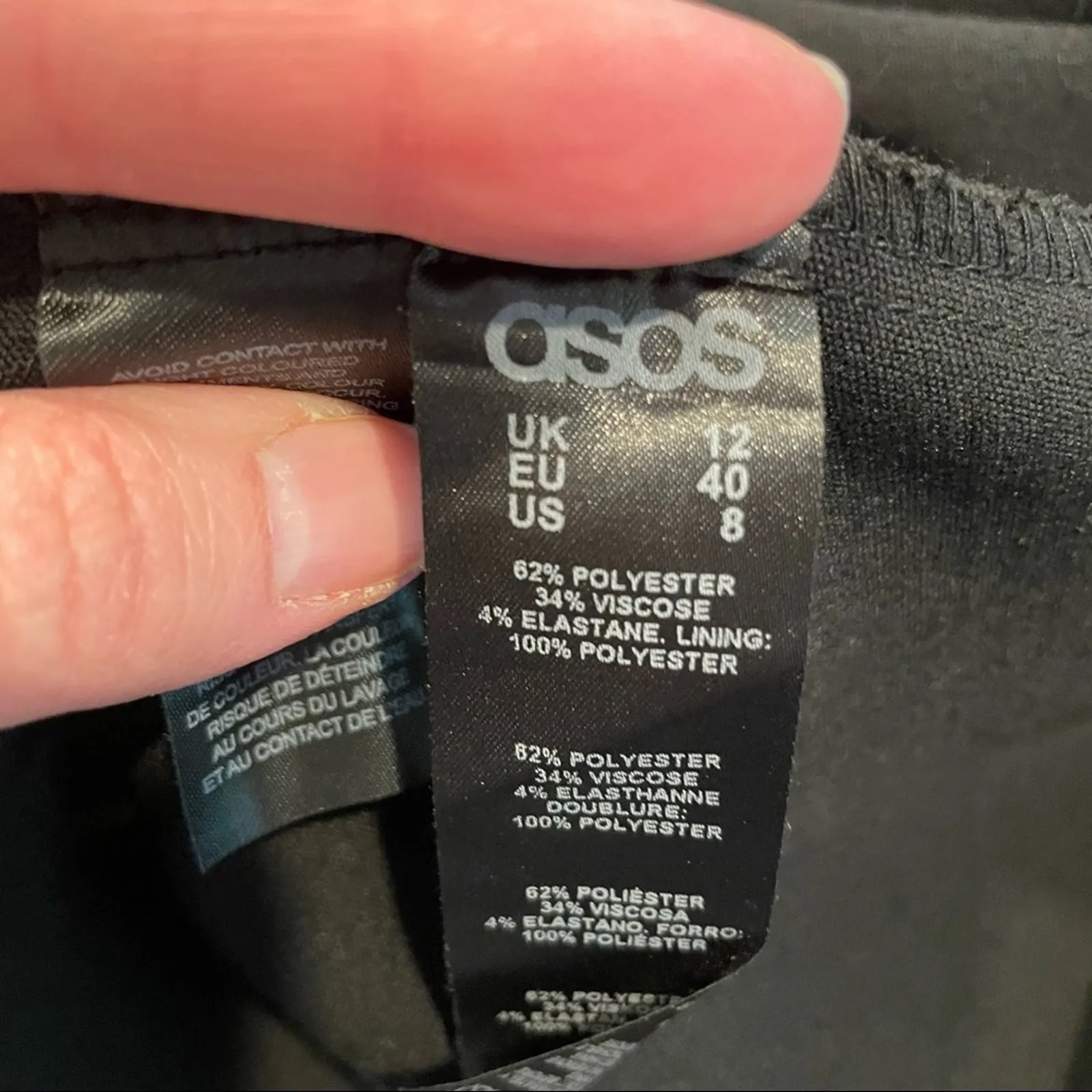 ASOS Black Sleeveless Fit & Flare Mini Dress Womens 8 Skater Whimsigoth Fall - Image 6