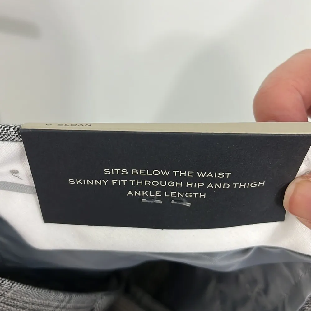 New Banana Republic Size 6 Black and White Plaid Sloane Ankle Trousers - Image 10