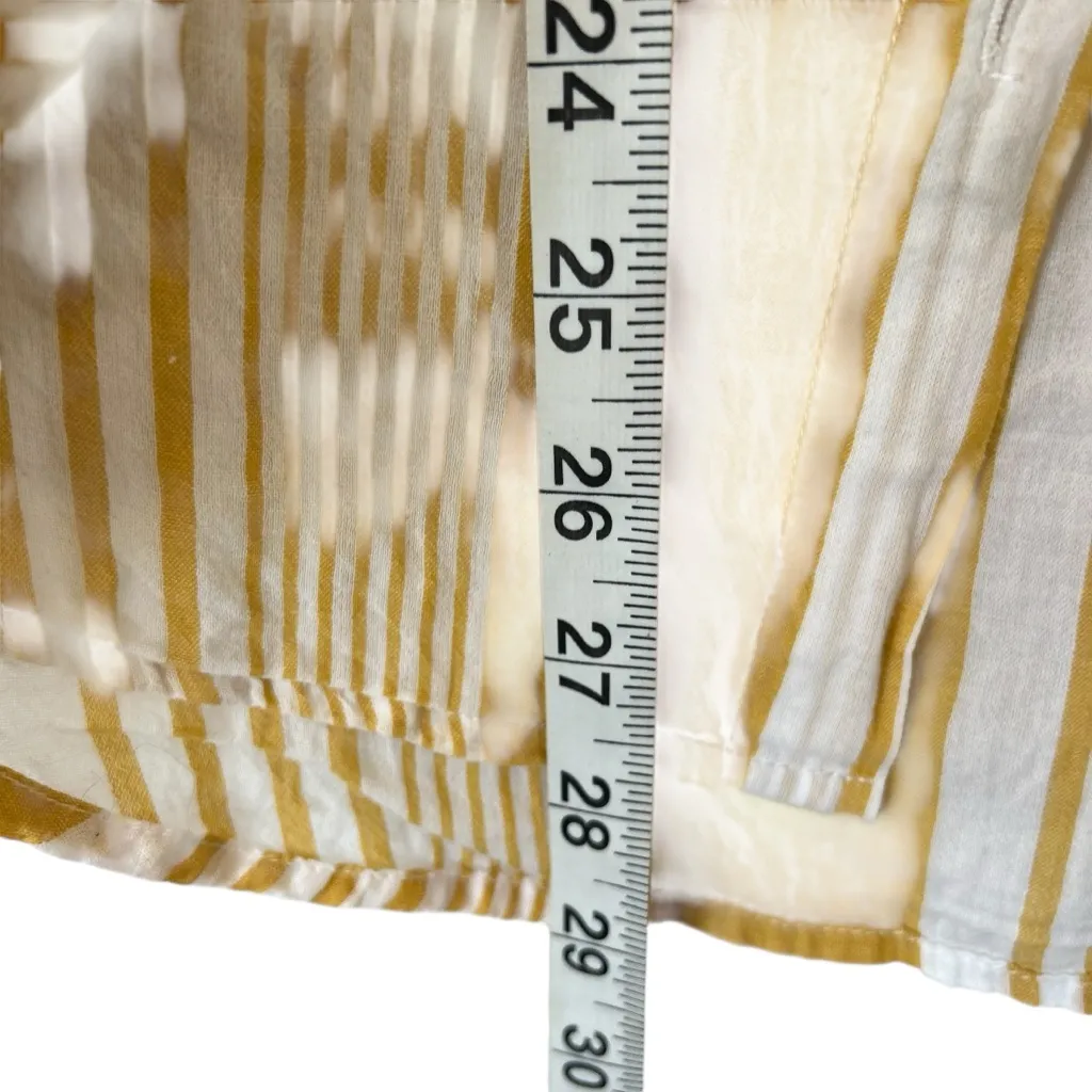 Yellow & White Stripe Design Button Down Top Shirt Midnight Sky Women’s Large! - Image 3