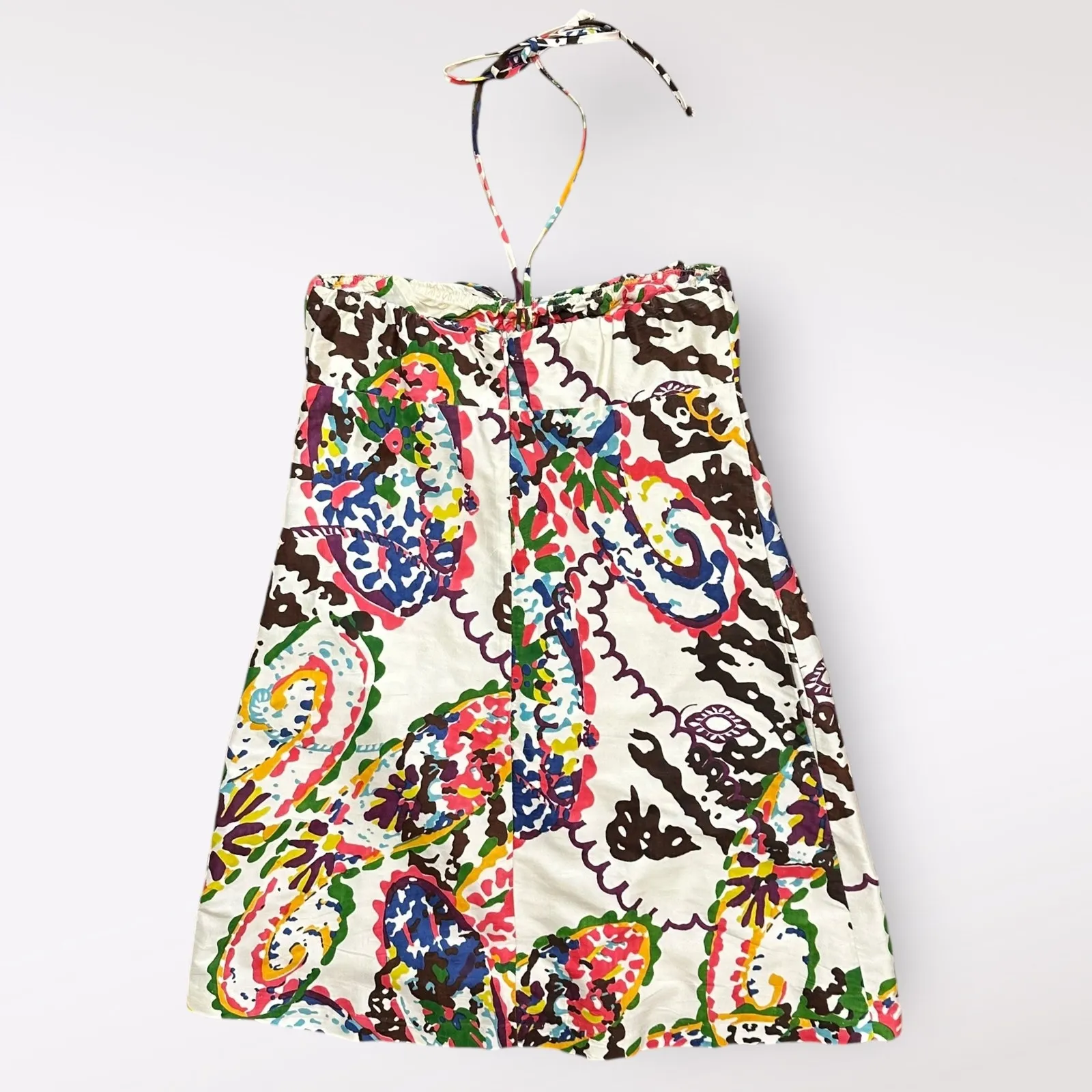 Alexia Admor White Floral Print Silk Halter Mini Party Cocktail Dress Size S - Image 3