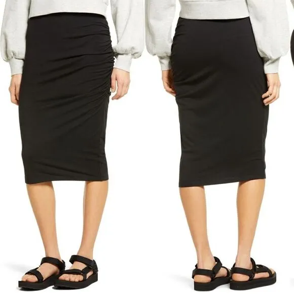 Treasure & Bond Side Ruched Skirt‎ - Image 2