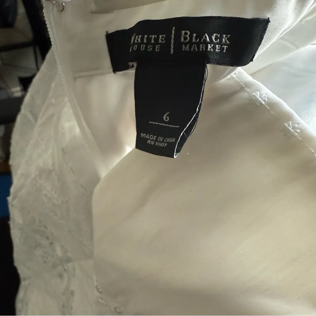 White House Black Market Strapless White Dress - Image 5