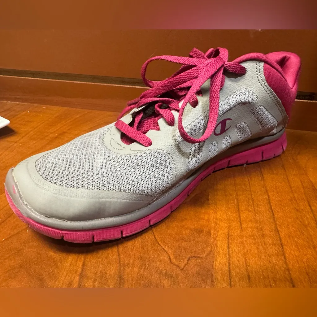 Champion Women's Athletic Shoes in Gray and Pink - Image 4