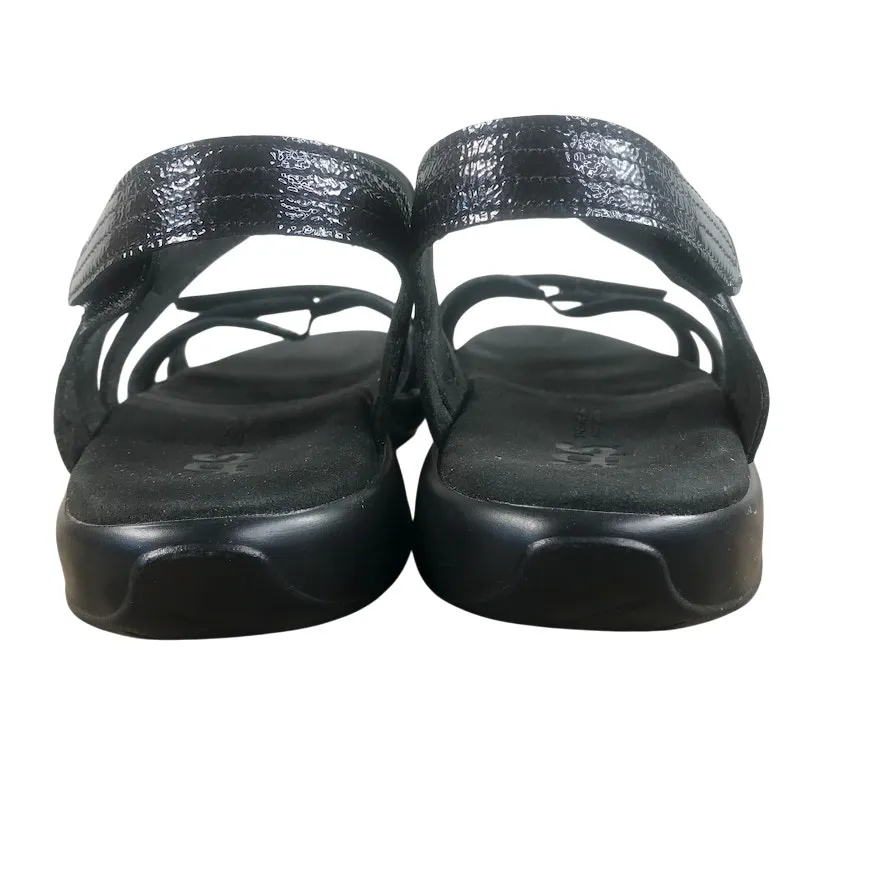 SAS Pier Heel Leather Strap Sandals Women 11M Black Adjustable Comfort Made USA Size 11 - Image 8