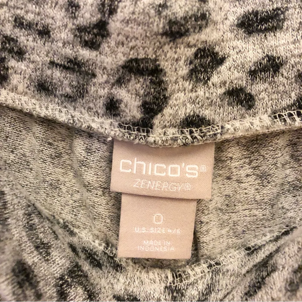 Chico’s Zenergy Animal Print Leopard Cheetah Jogger‎ pants Grey 0 - Image 5