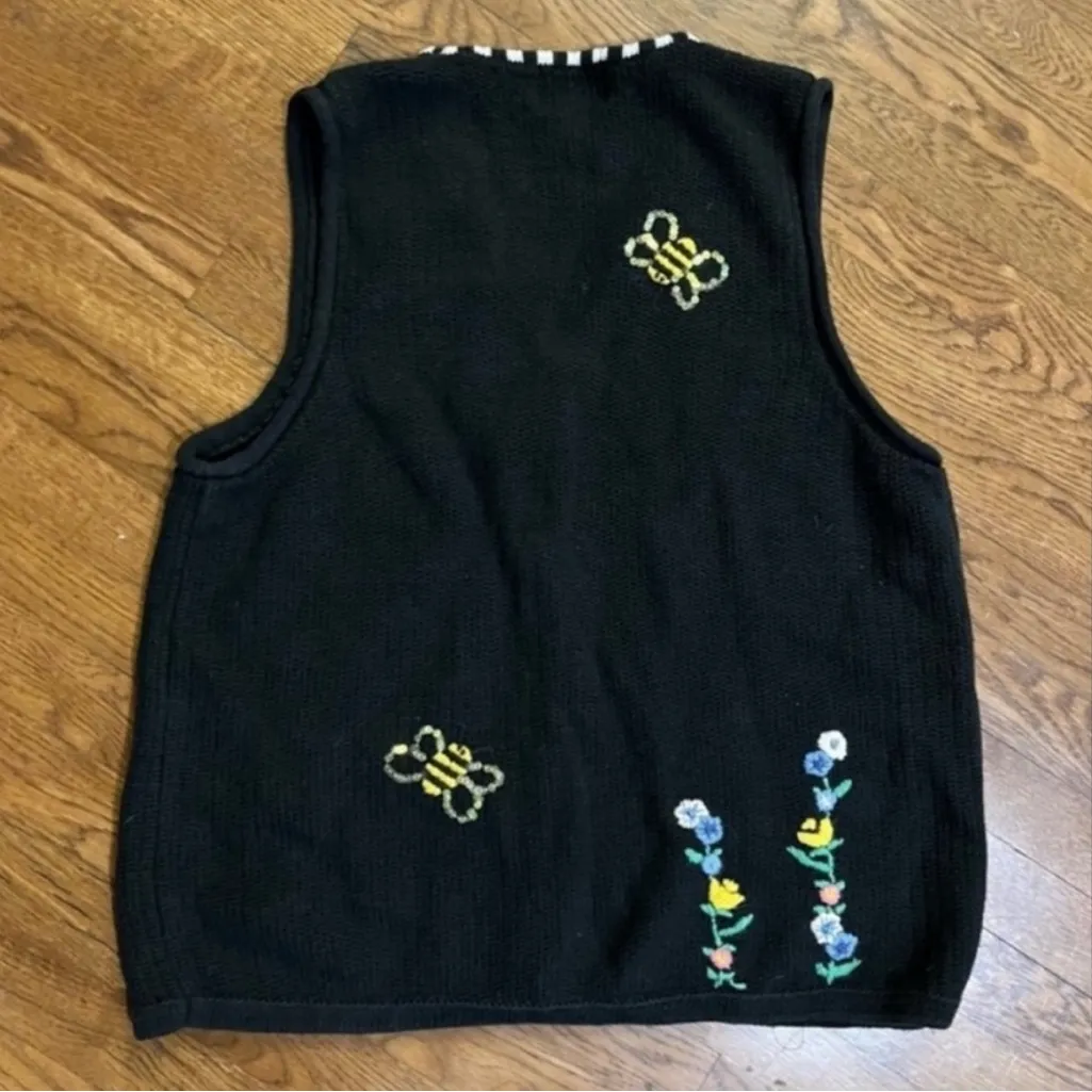 Quacker Factory Bumblebee Sweater Vest XL - Image 4