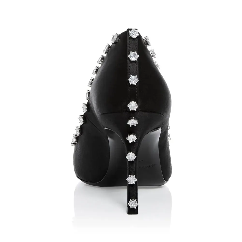 Alexander Wang Delphine 85 Crystal Stud Pump, Black Size 37.5 New + DustBag $895 - Image 8