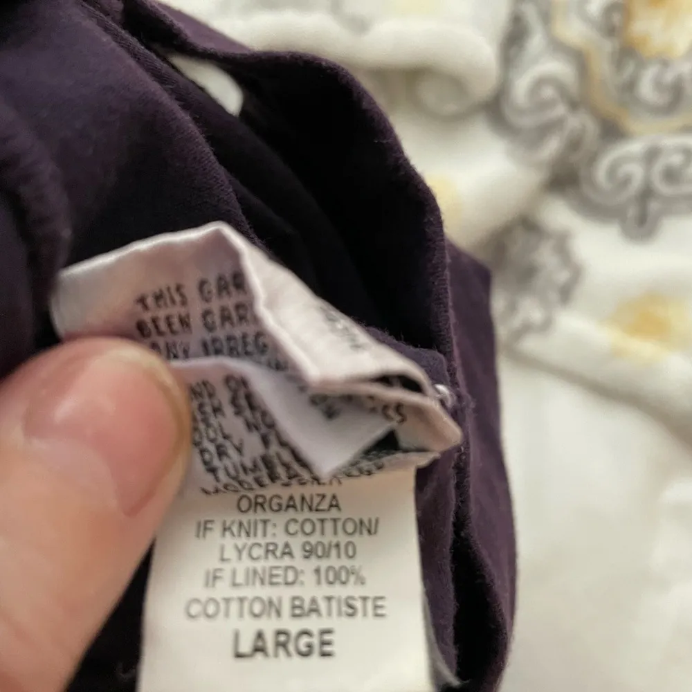 Purple and White Fit and Flare Midi Dress for Cocktail Size L - Image 12