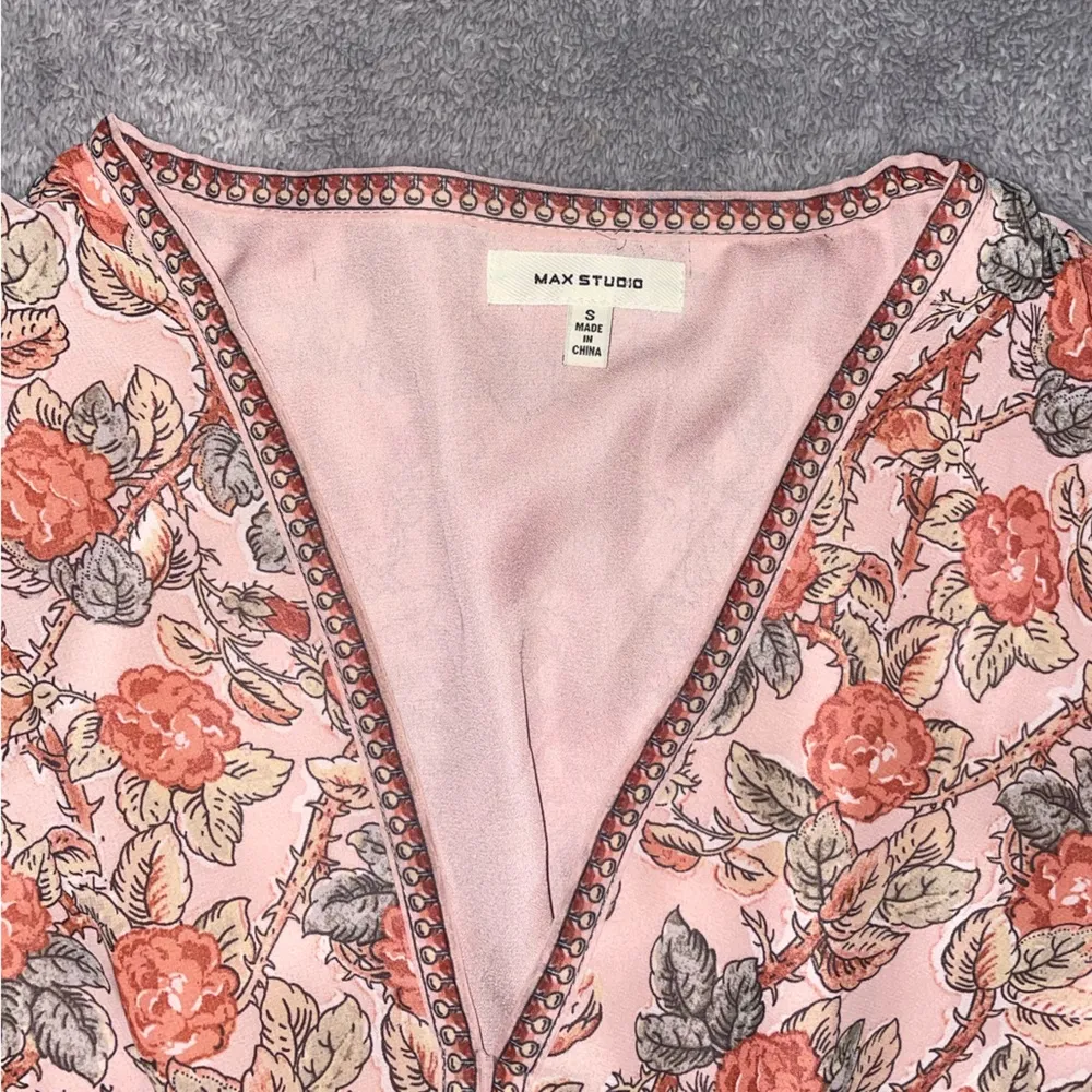 MAX STUDIO long sleeve floral dress size small - Image 3