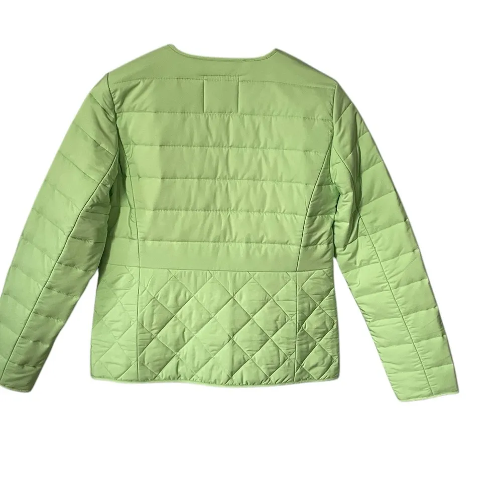 ✨HP✨ NWT Talbot’s Lime Green Quilted Button Up Jacket Sz XS - Image 2