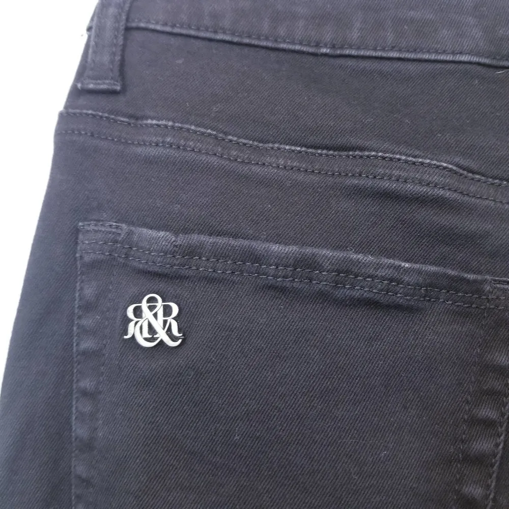 Rock & Republic Berlin Black Denim Distressed Midrise Skinny Jeans - Image 3