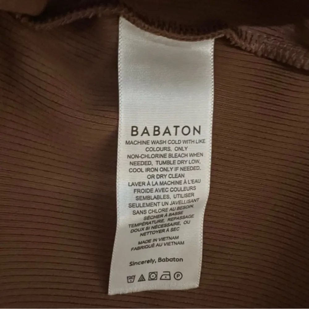 Aritzia Babaton Sculpt Ribbed Racerback Mini Dress in Brown, Size L - Image 10