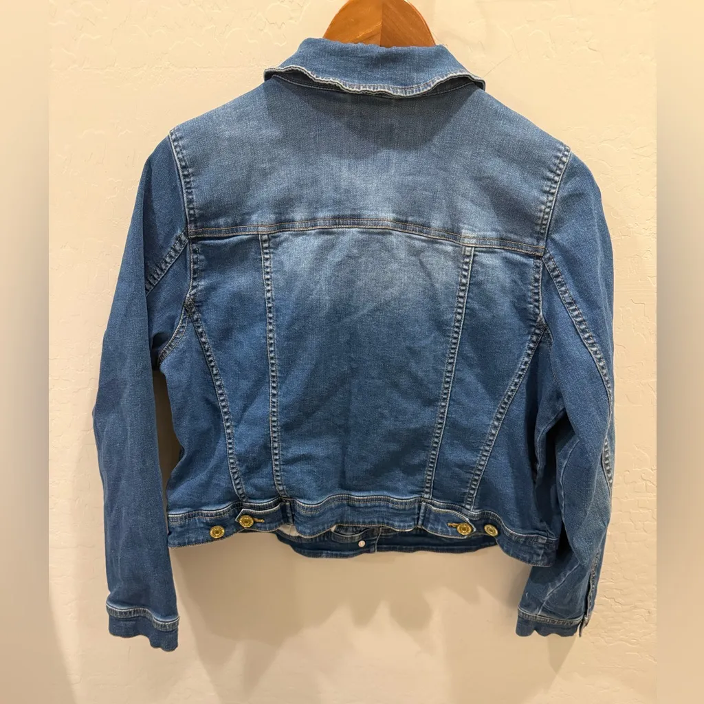 Isaac Mizrahi Live! True Denim Classic Jean Jacket Size 14 - Image 2