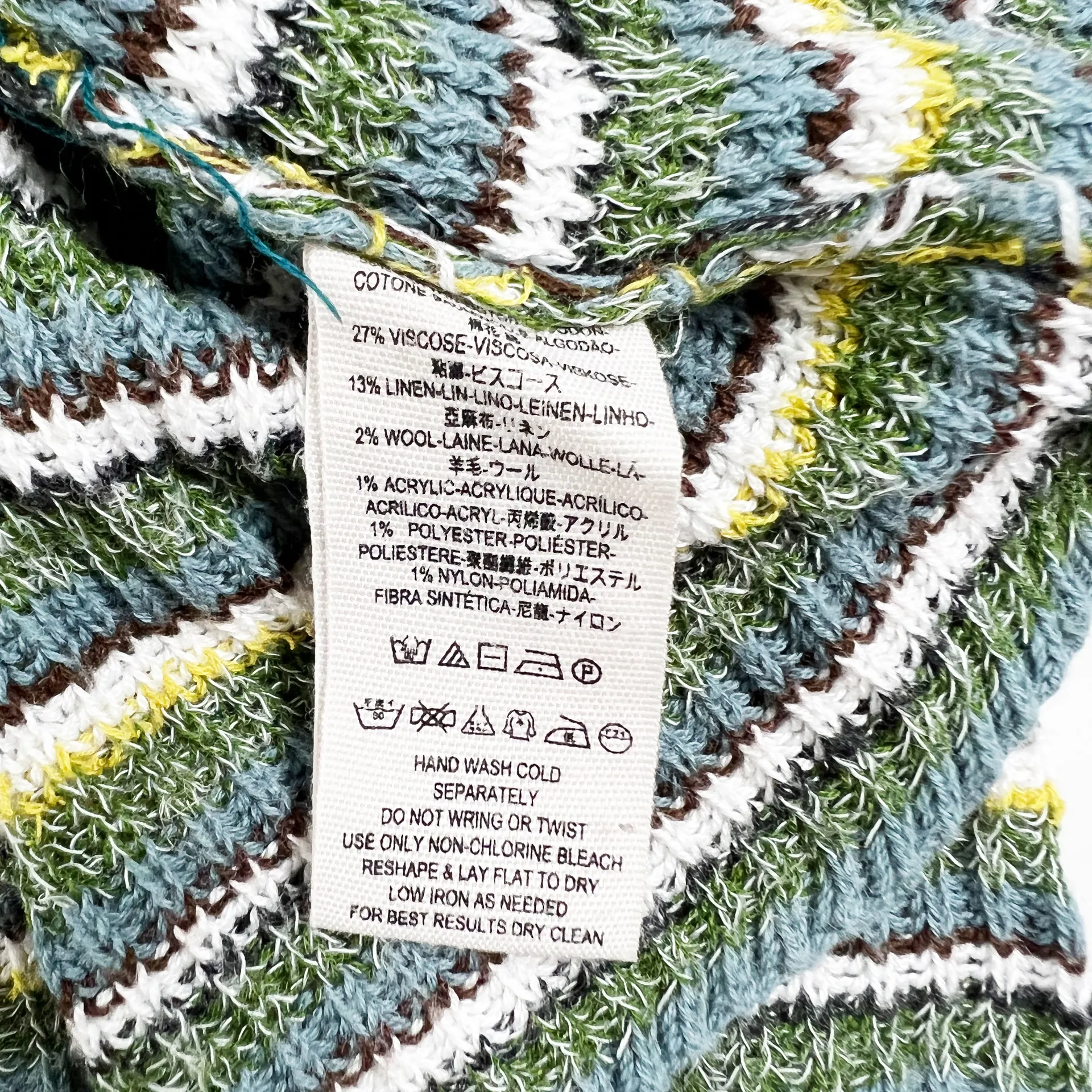 Free People Ziggy Zig Zag Knit Bell Sleeve Tunic Swing Pullover Sweater Dress S - Image 3