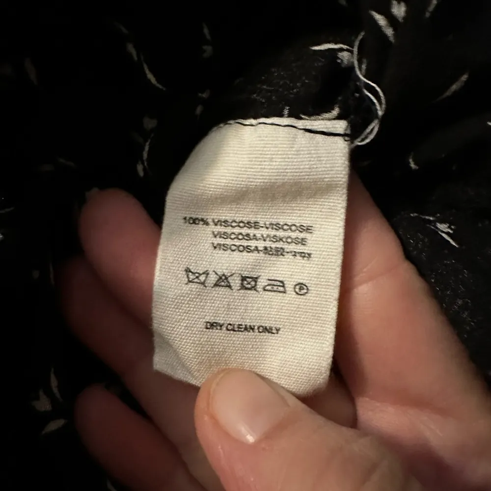 FREE PEOPLE Colette Printed Top Black White Size M - Image 5