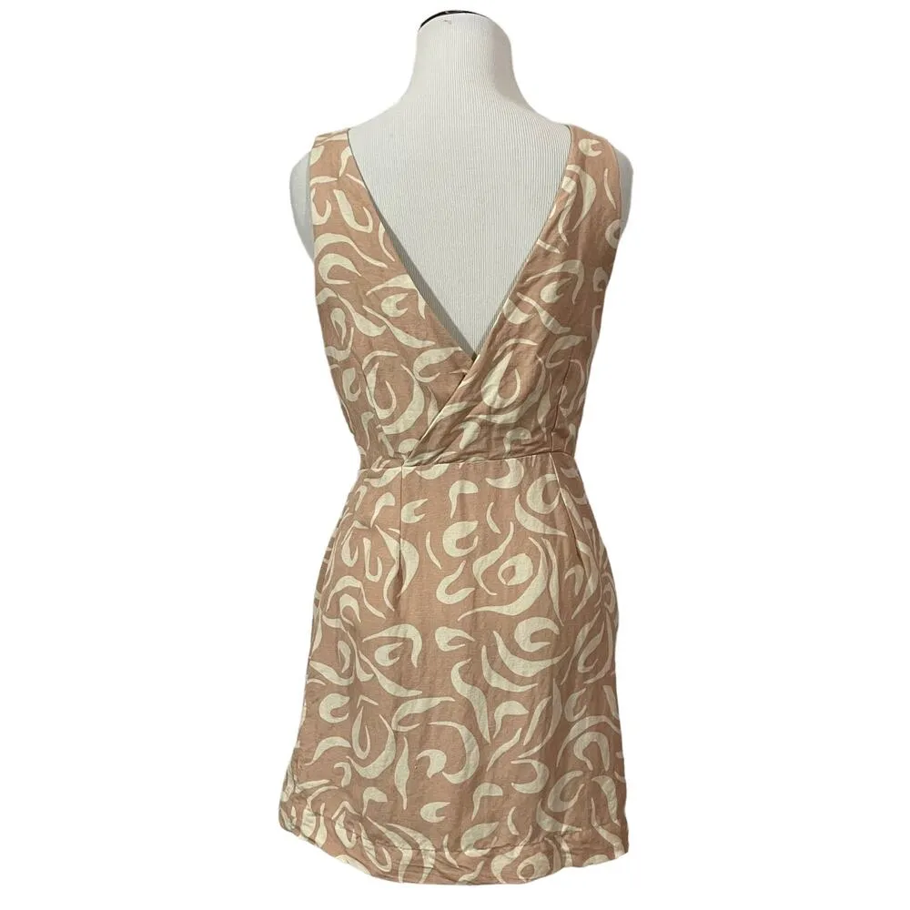 Amuse Society Regatta Woven Mini Wrap Dress - Coral Sands - Small - Image 5