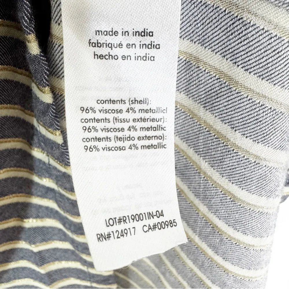 ONIA Marina Swim Cover Up Mini Dress Sleeveless Denim Stripe Size S - Image 9