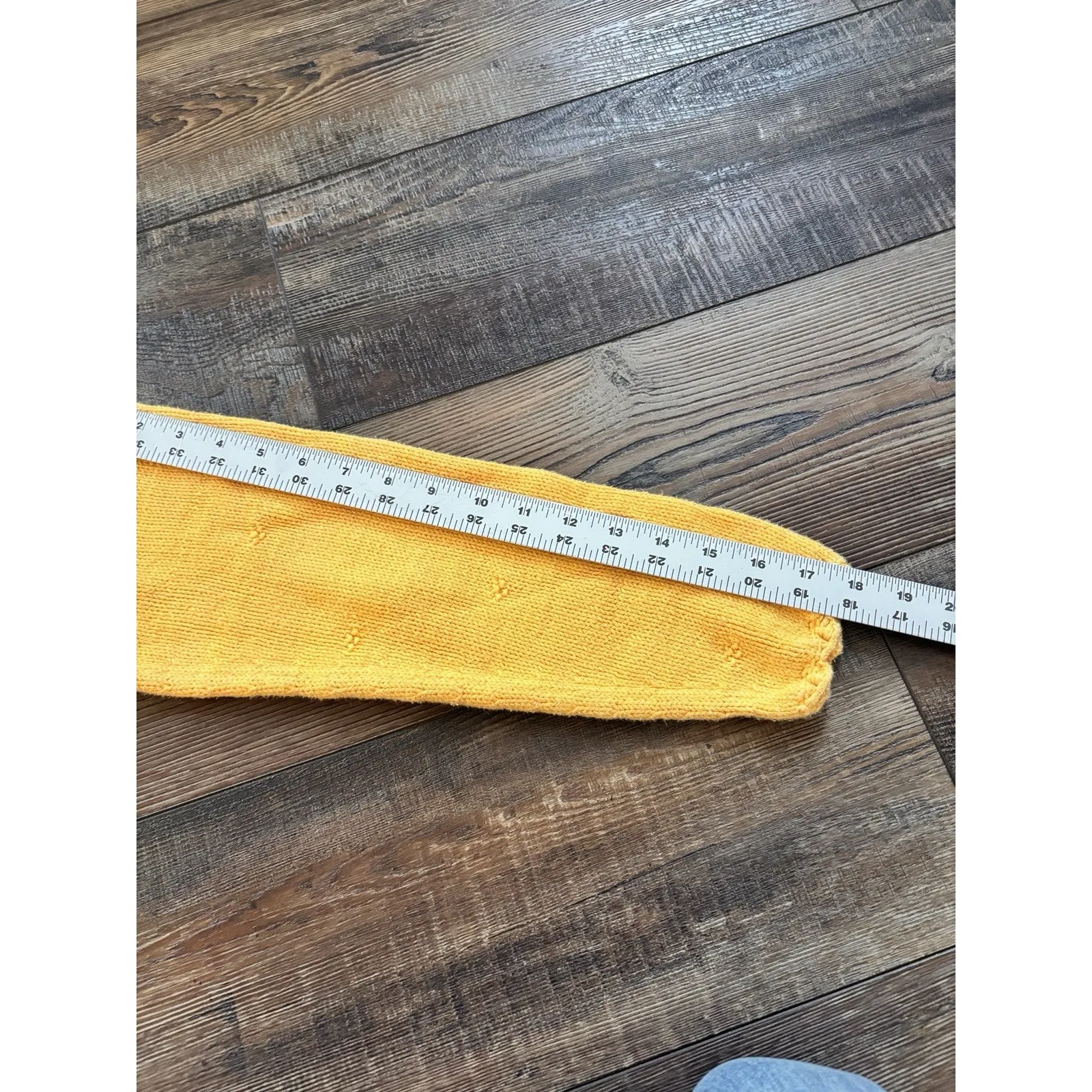 Vintage 90s Rey Wear Handknit Yellow Sweater Cat Small 100% Cotton - Image 8