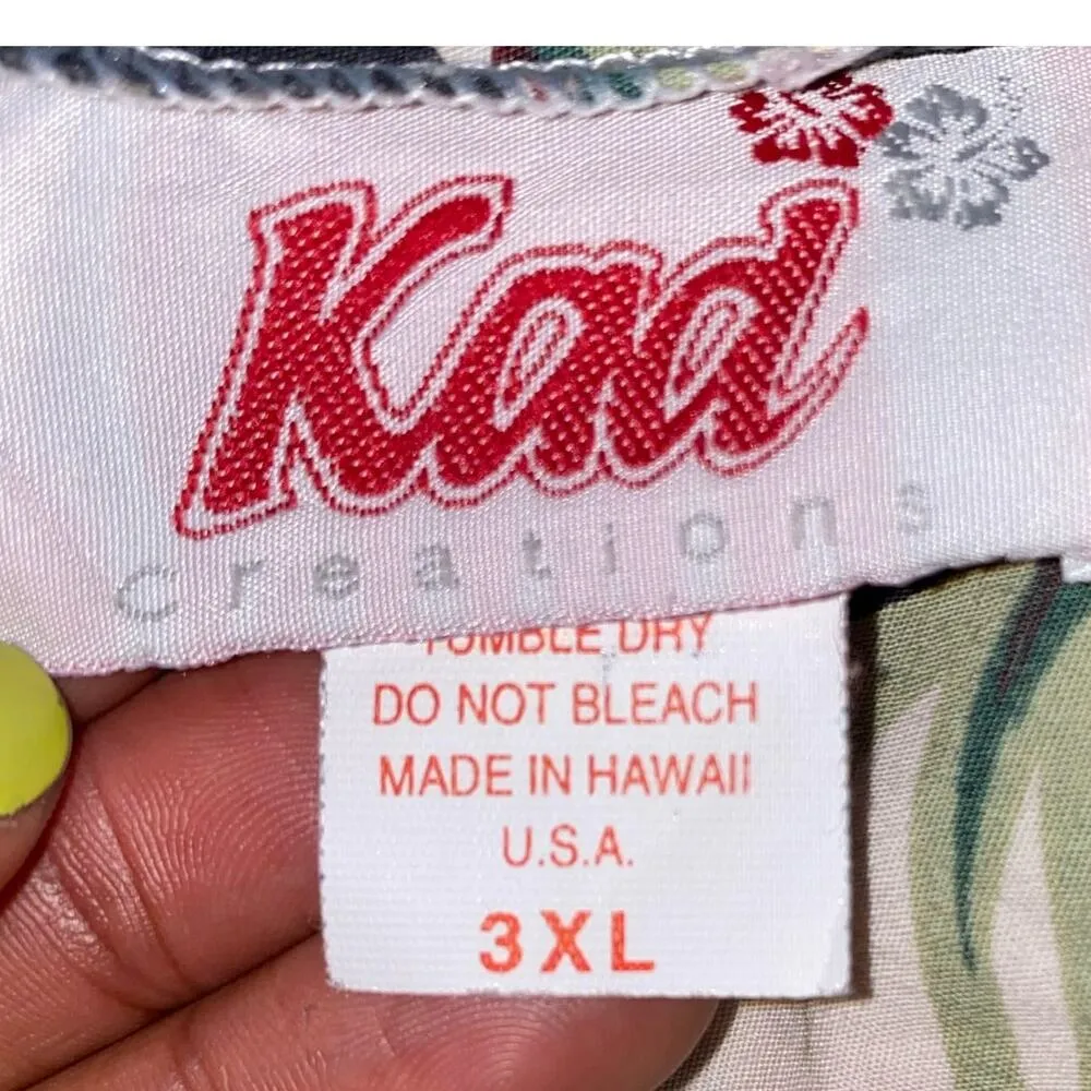 KAD Creations Vintage Hawaiian Black Tropical Hibiscus Floral Print Midi Dress Size undefined - Image 4