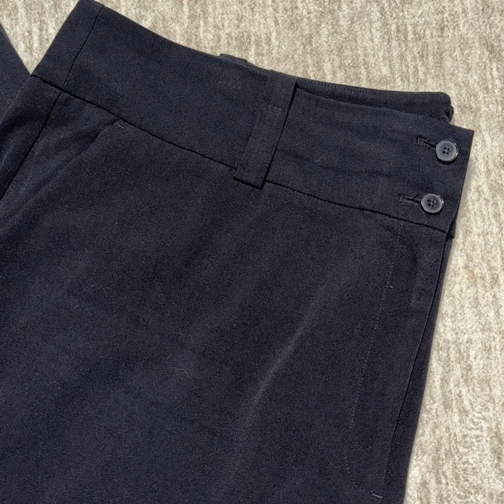 Black dress pants s 28 Lane Bryant wide leg cuffed hem stretch wide waist - Image 2