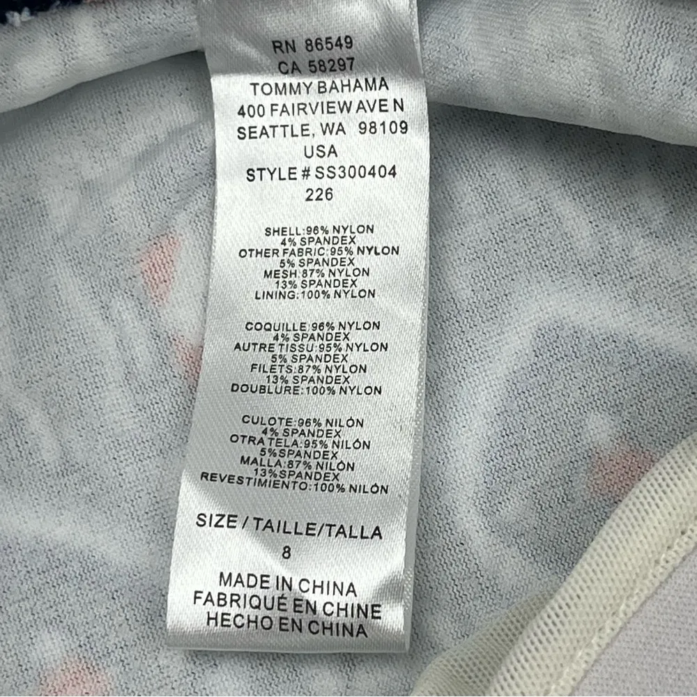 Tommy Bahama One Piece Island Cays Ikat Bandeau Swimsuit Women Size 8 Summer NEW - Image 4