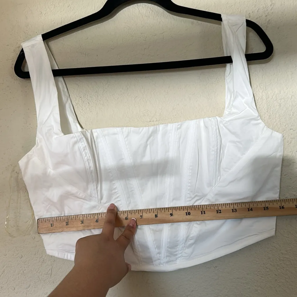 House of‎ CB Poppy Corset top white NWOT size L - Image 8