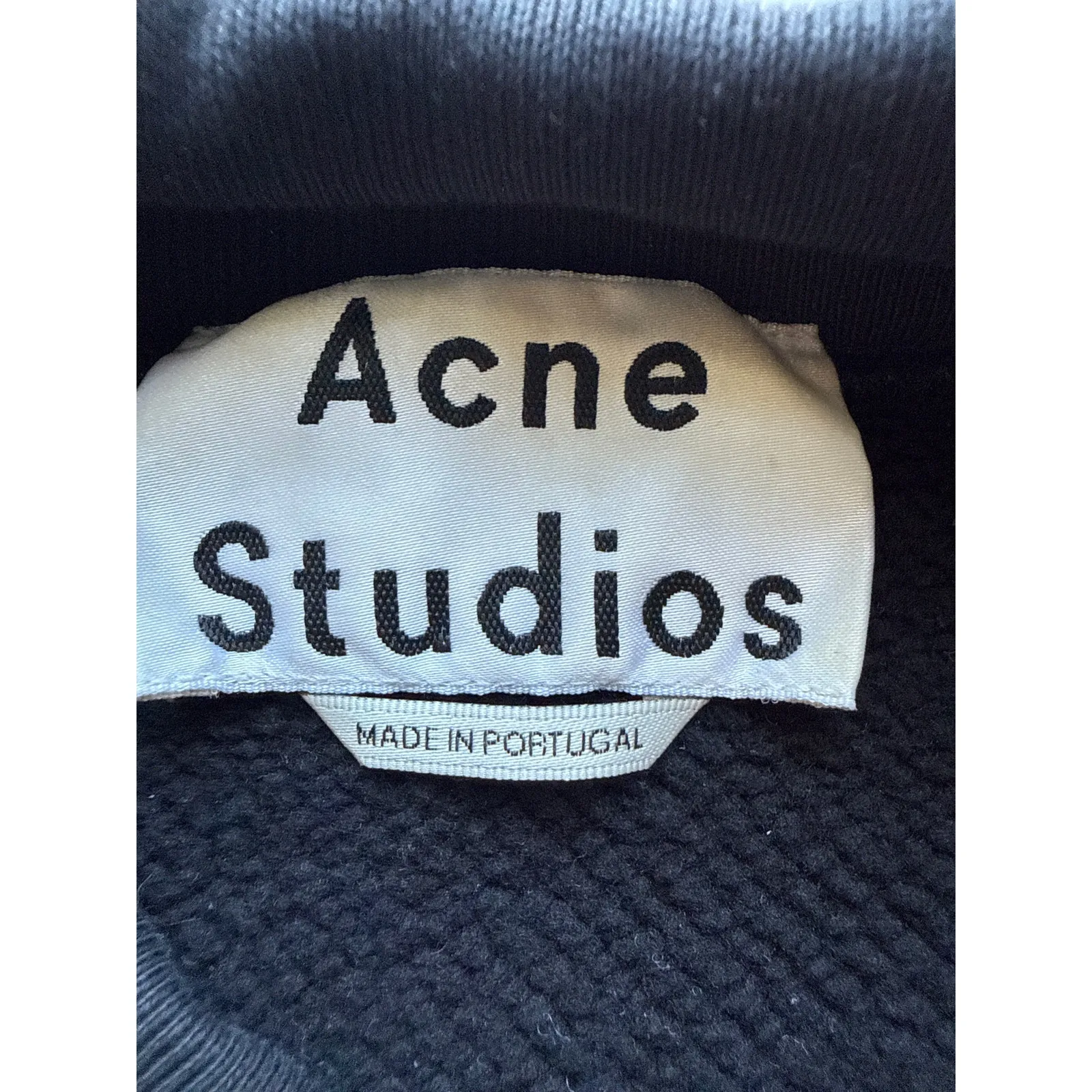 Acne Studios Folke Paw17 Mock Neck French Terry Sweatshirt Size Large - Image 7