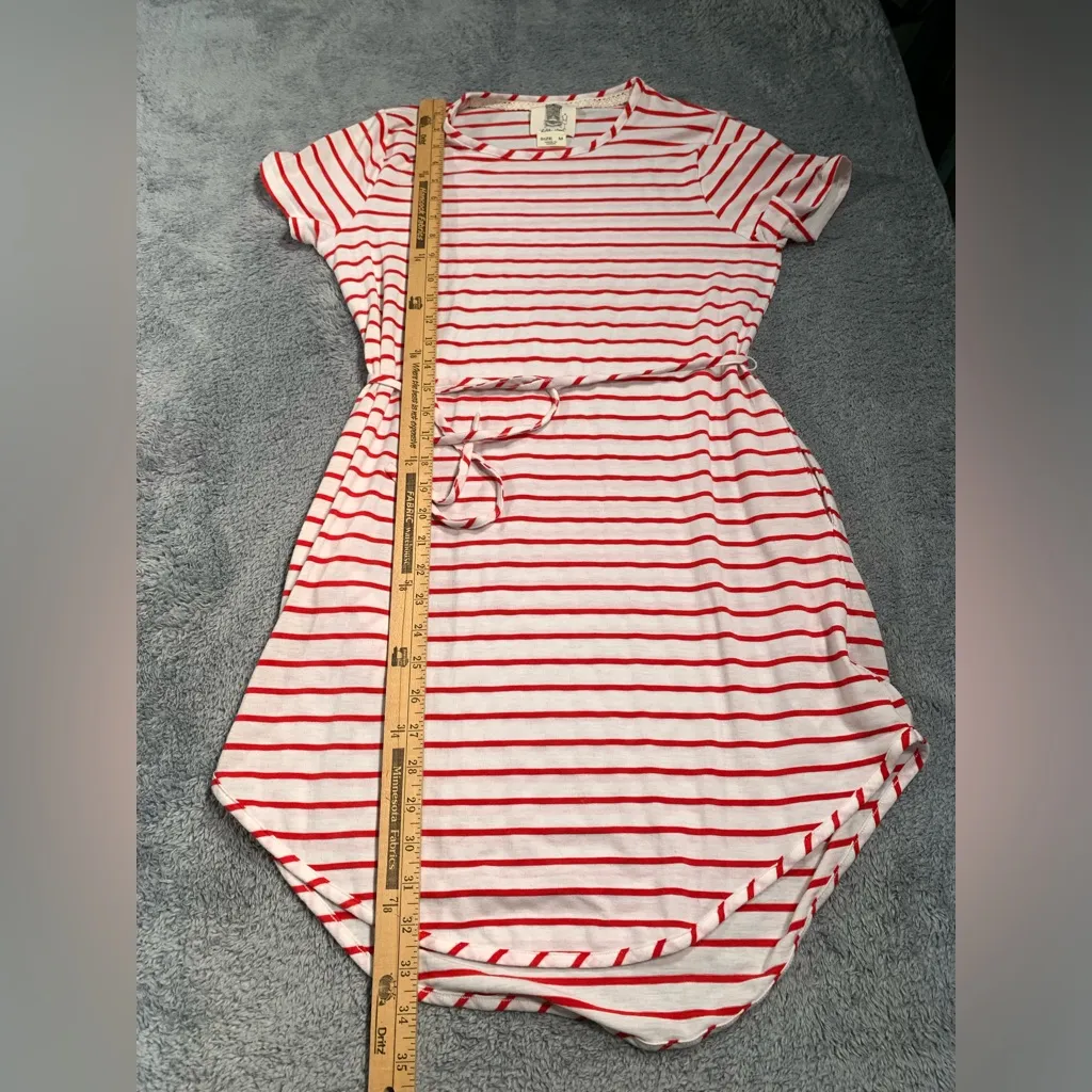 Anthropologie lili’s closet Red and White Striped Dress medium - Image 7