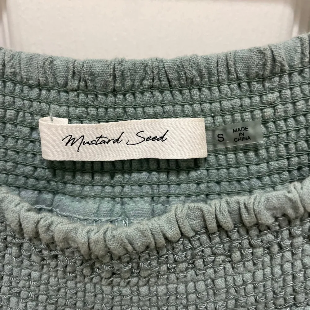 Mustard Seed Seafoam Green Smocked Ruffle Tiered Maxi Dress - Image 4