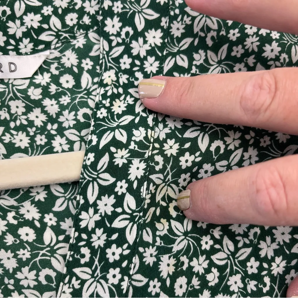 Veronica Beard Floral Giana Dress Green White Floral Womens Size 2 *FLAWED* - Image 6