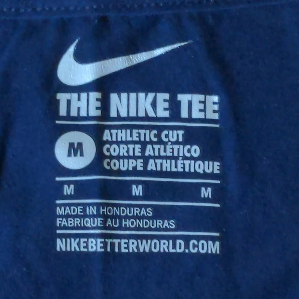 Nike Atlanta Braves Navy Blue T-Shirt Athletic Cut M New - Image 5