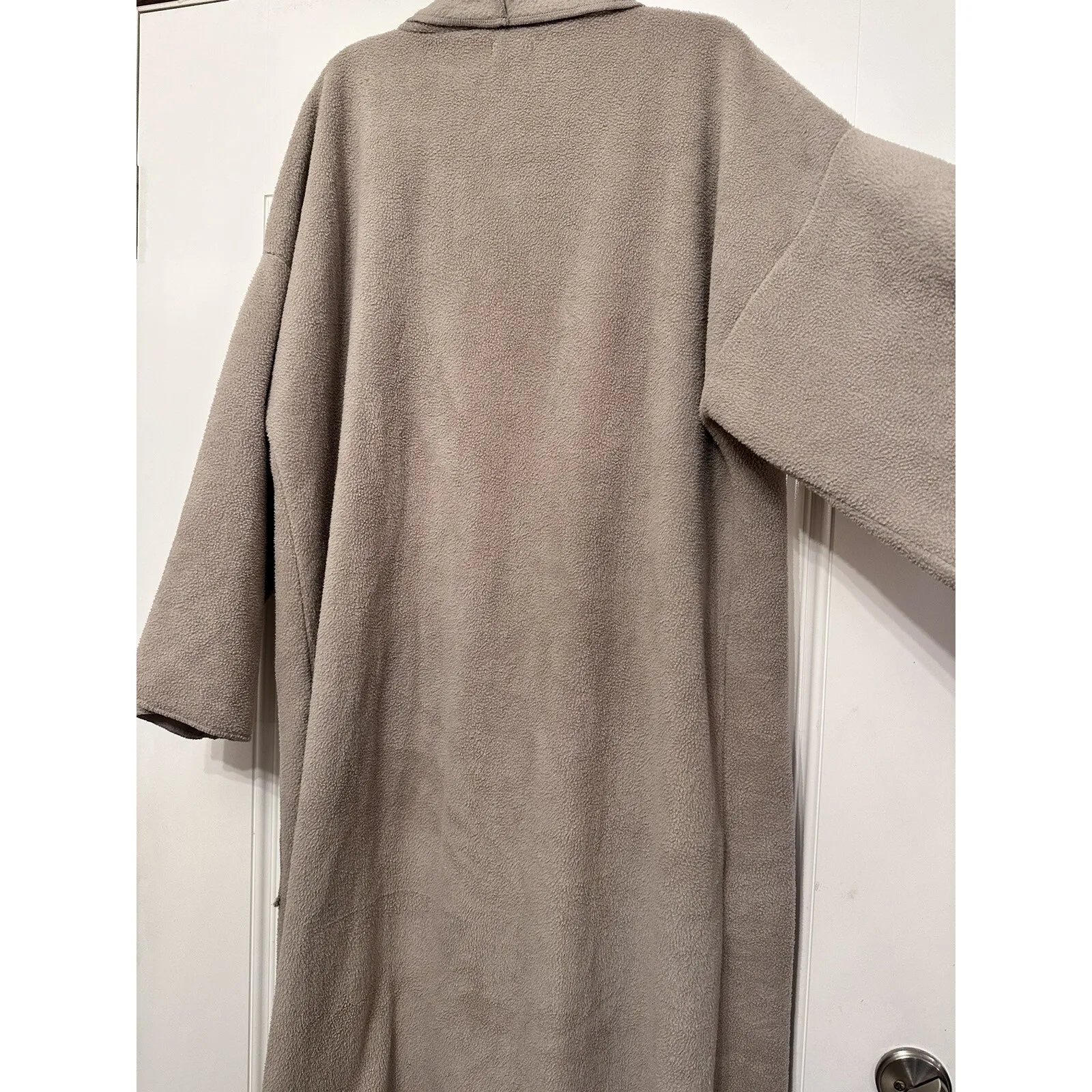 World‎ Market Duster Women's One Size Cardigan Coat Zip Wide Sleeve Gray Taupe Size L - Image 7