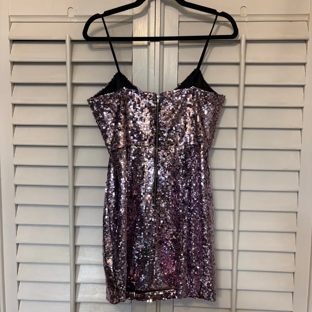 Parker Purple Sequin Dress Size‎ 4 - Image 2