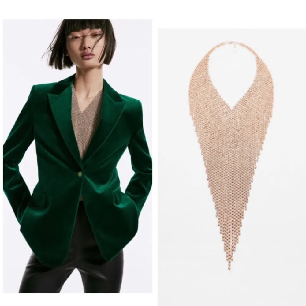 LAST ONE🔥NWT ZARA Jewel Cascade Necklace - Image 9