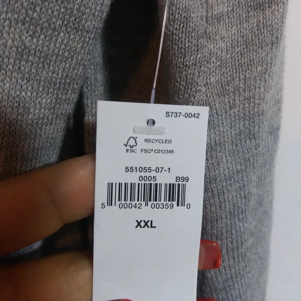 Old Navy Gray Open Front  Long Sleeve Cardigan Sweater Size XXL - Image 7