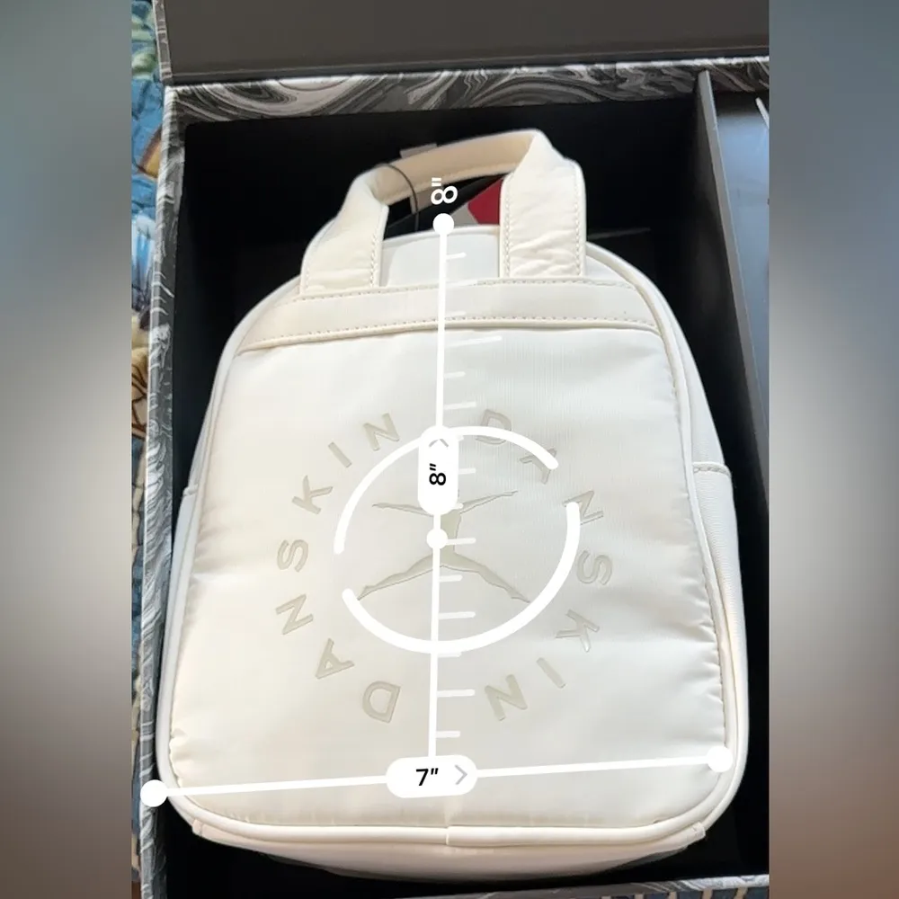 $60 Danskin CREAM SMALL BACKPACK + CARD CASE + KEY CHAIN 3pc HOLIDAY BOX SET NIB - Image 12