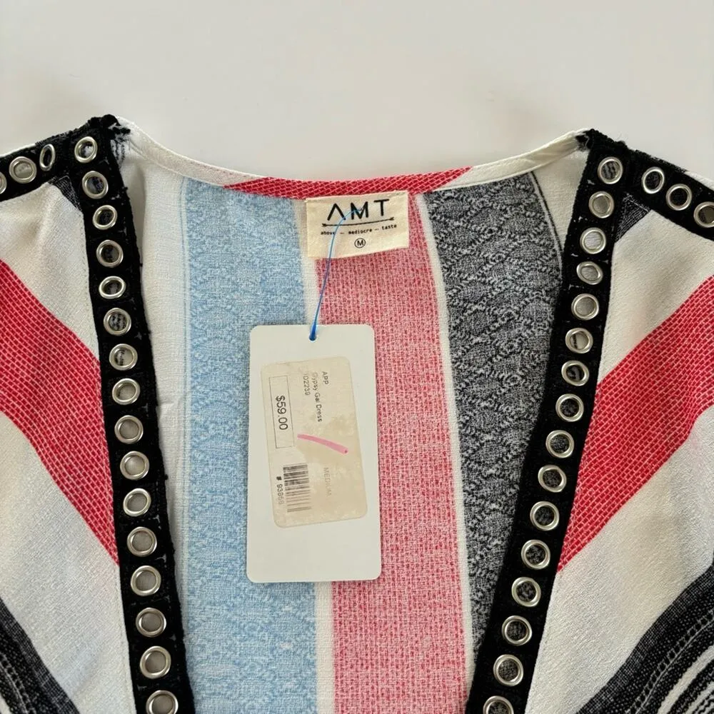 AMT Gypsy Gal Striped Long Sleeve V - Image 2