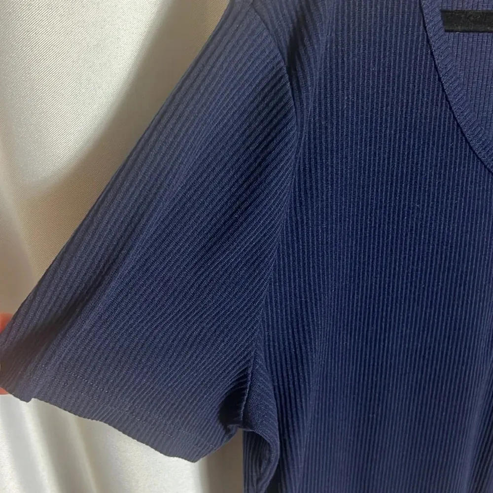 Merokeety Blouse T-Shirt Navy Blue Casual Size XXL Women’s V-Neck - Image 6