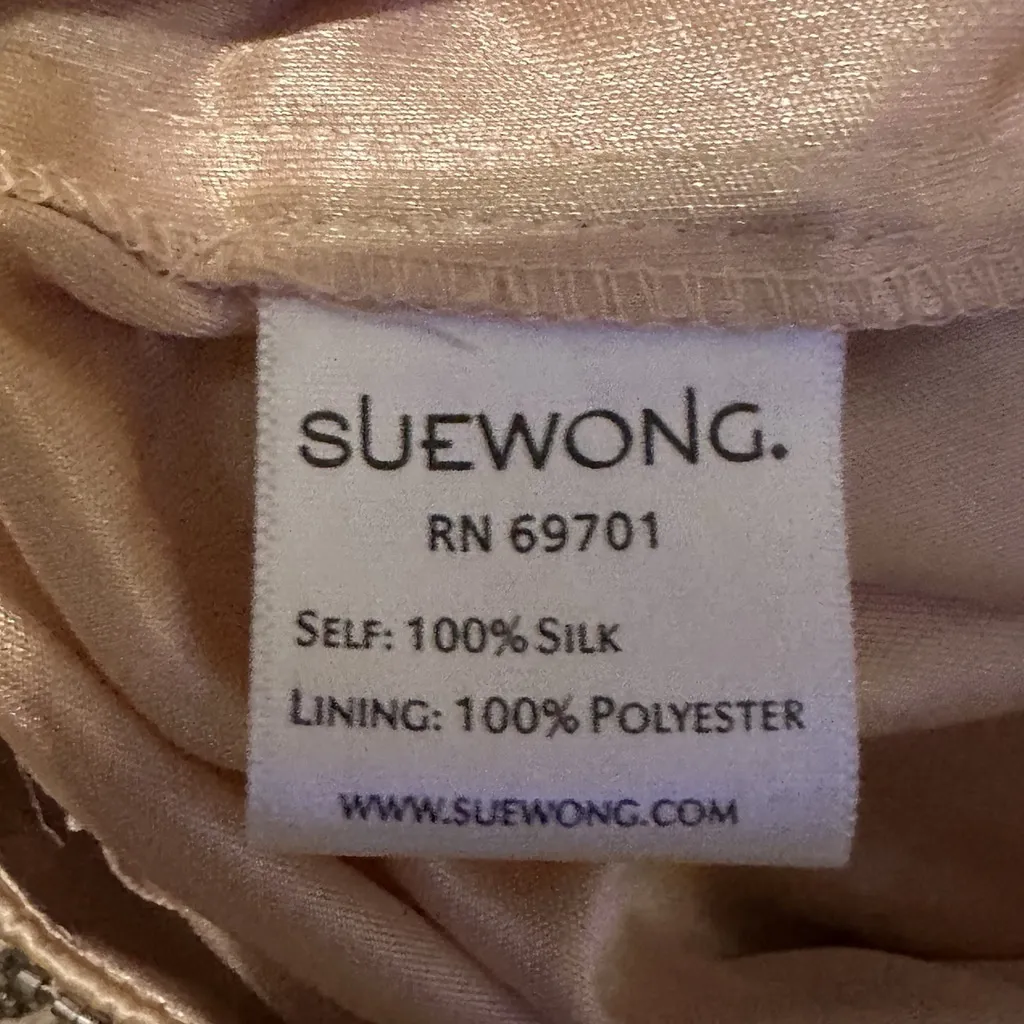 Sue Wong Nocturne VTG Y2K Beaded Silk Mini Dress Fairycore Flapper 10 Whimsigoth - Image 12