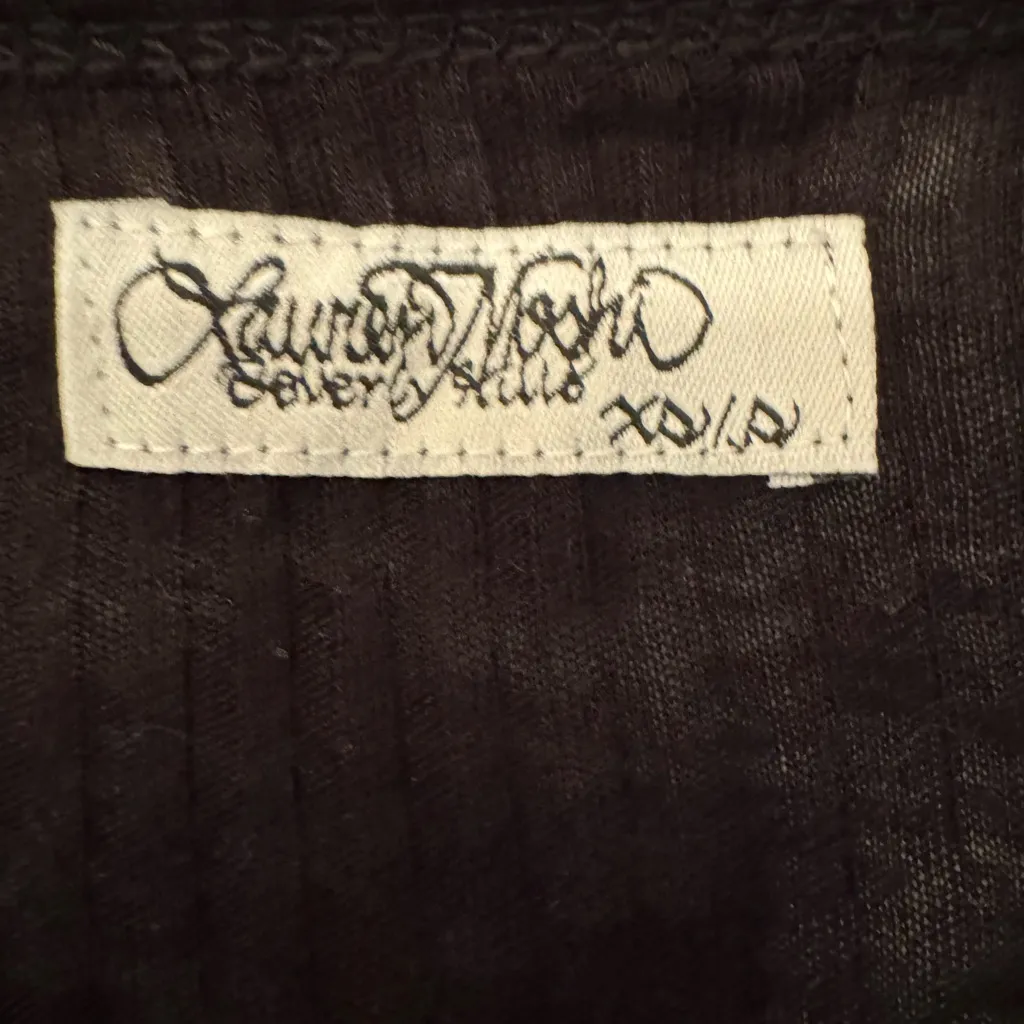 Lauren Moshi Black & White Floral Heart Women's Sweater Size XS/Small - Image 10