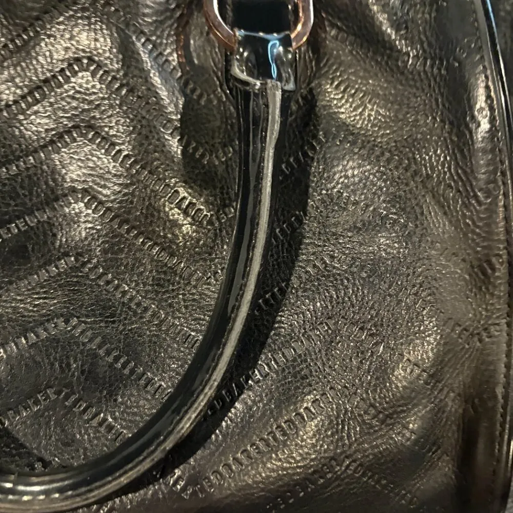 Ted Baker black chevron print bowler bag purse - Image 2