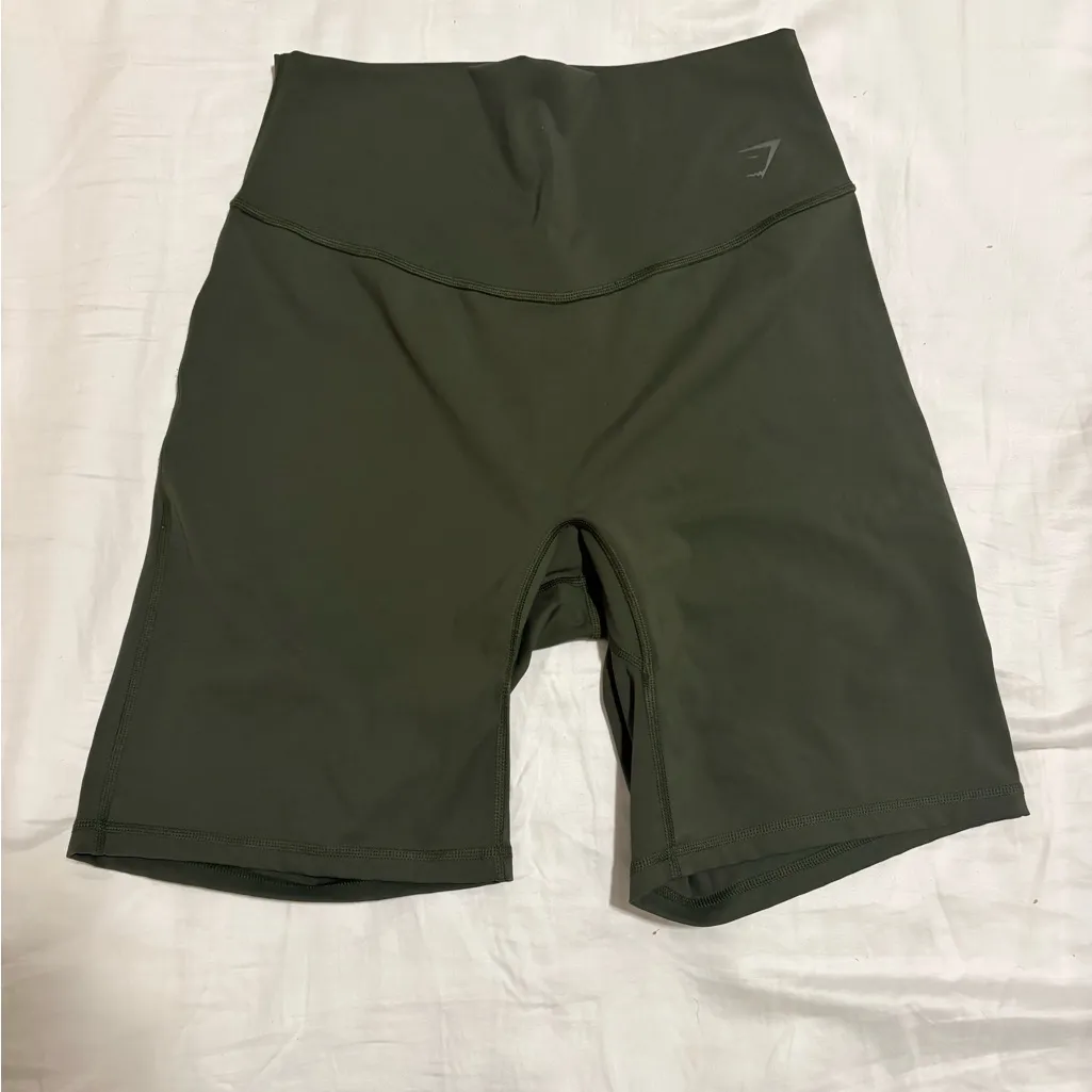 Gymshark Green Women’s Size Large Elevate Biker Compression Shorts Workout - Image 2