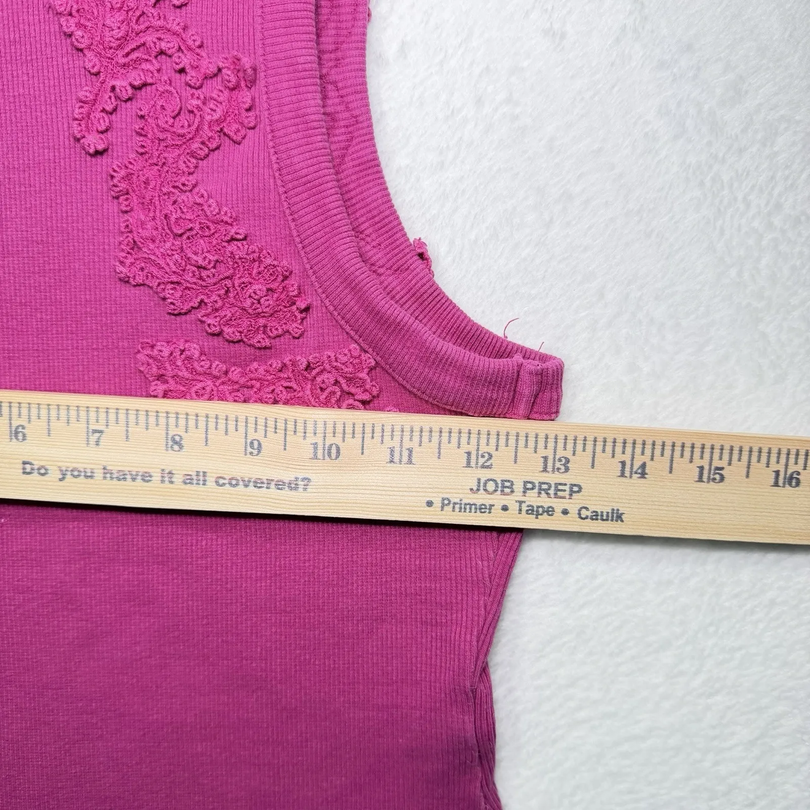 Anthropologie Pippah Lace Appliqué Tank Pink Women's size S - Image 9